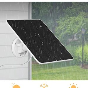 HXVIEW 6W Solar Panel for Security Camera, 5V Solar Panel Charger for Micro USB & USB-C Port Outdoor Camera, 20% Efficiency Than 5W, 360° Adjustable & IP66 Waterproof