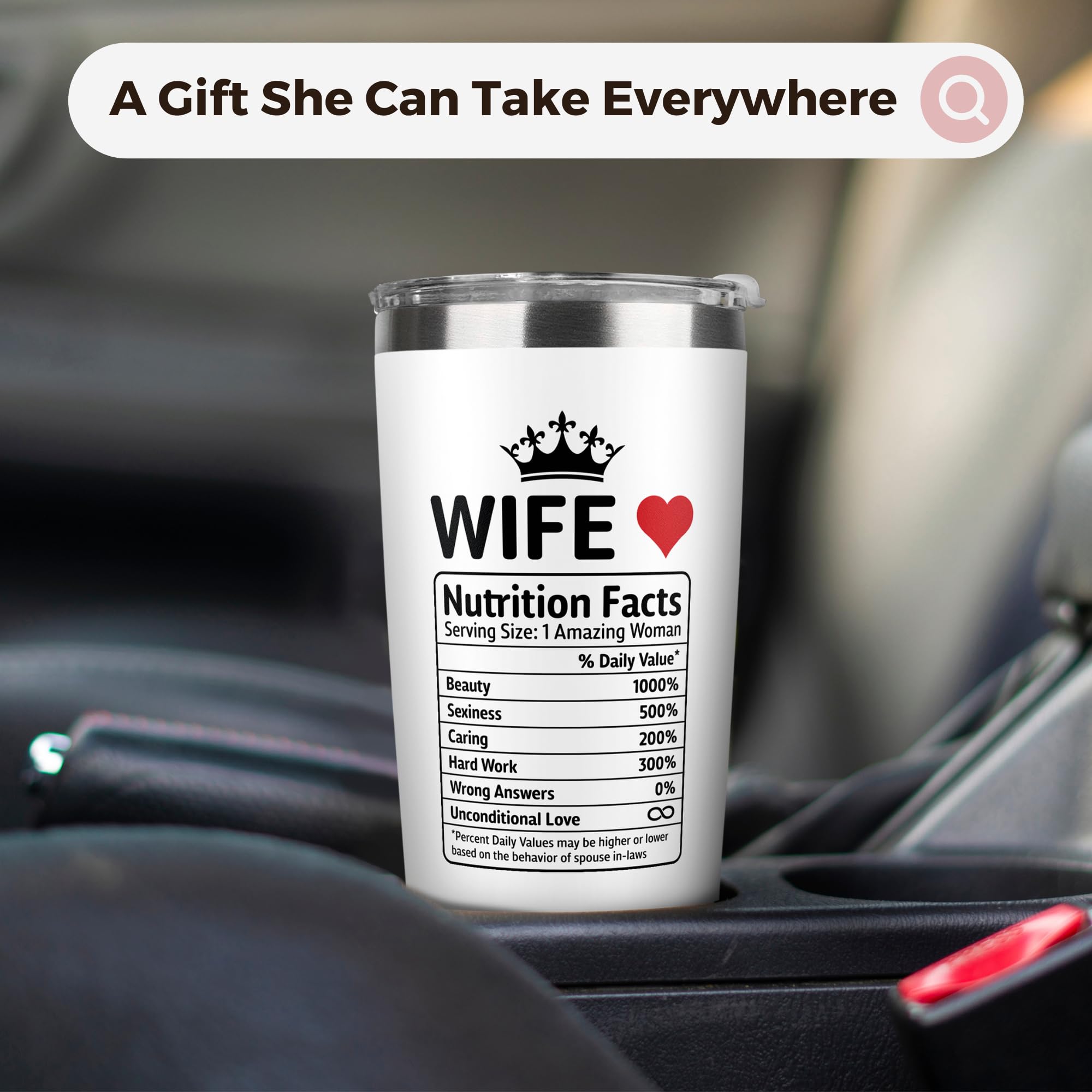 Gifts for Wife - Wife Gifts, Gifts for Her - Wedding Anniversary for Wife, Wife Birthday Gift Ideas, Mothers Day Gifts for Wife, Valentines Gifts for Her - I Love You Gifts for Her - 20 Oz Tumbler