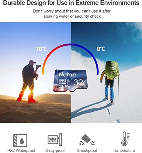 Netac 256GB Micro SD Card Up to 100MB/s TF Card UHS-1 MicroSDXC Memory Card A1, U1, C10, V30 High-Speed Expanded Storage Card for Smartphone/Camera/Bluetooth Speaker/Gaming/Movie