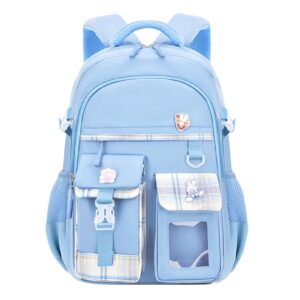 hanxiucao backpacks for girls large bookbags for teens girls backpack for school laptop compartment primary school (blue)