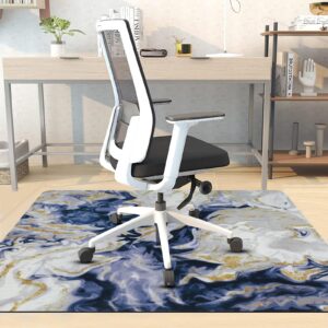 bsmathom office chair mat for hardwood/tile floor, 48"x36" abstruct computer gaming chair mat, large anti-slip desk chair mat wood/tile protection mat for home office(48"x36", blue)