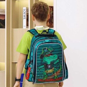 AGSDON 3PCS Dinosaur Backpack for Boys, 16" little Kids Preschool School Bookbag and Lunch Box