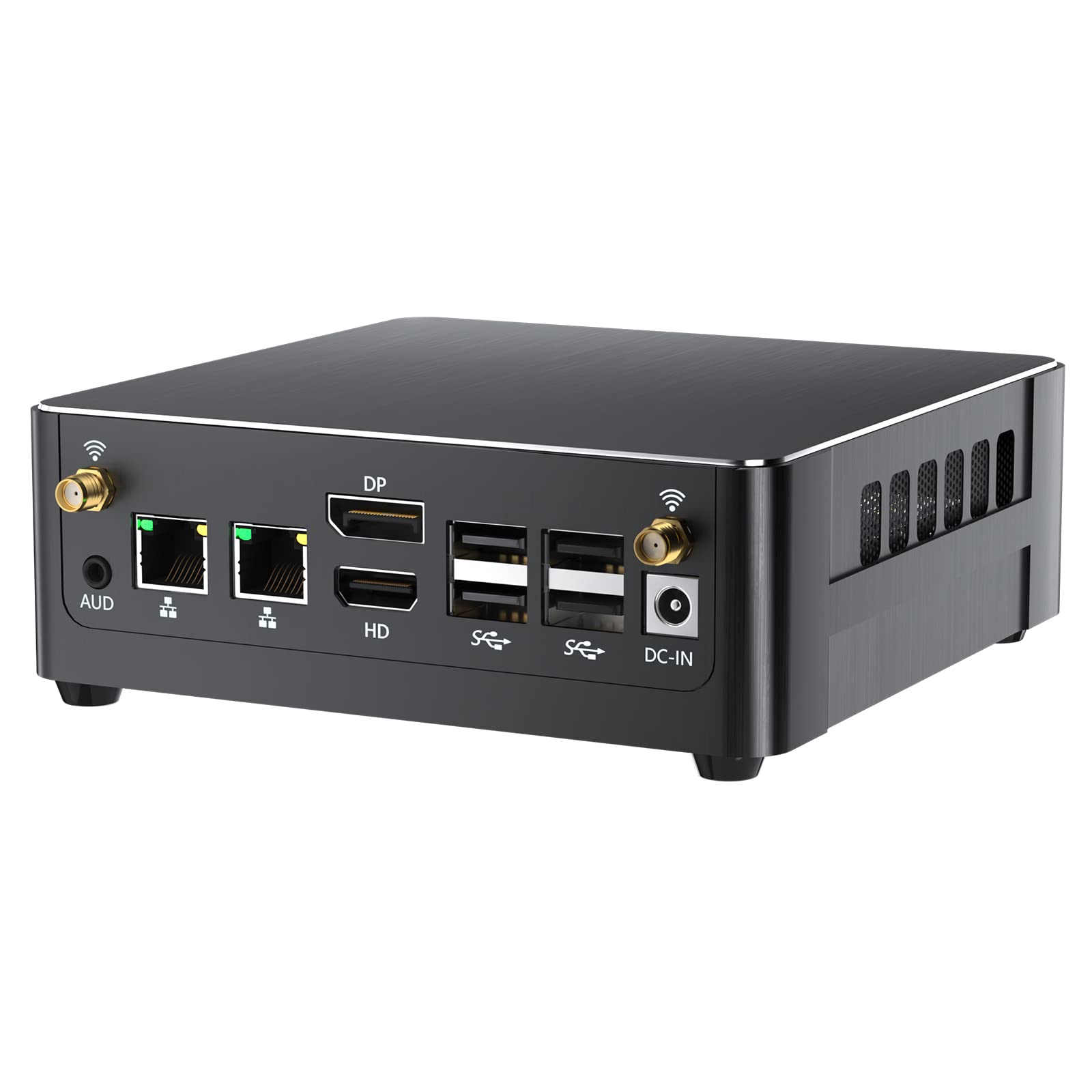 Kinupute Mini PC with Ryzen 9 5900HX Upto 4.6GHz, Desktop Computer with 64G DDR4, 1T M.2 NVME SSD, Windows 11 Pro, , DP/HDMI/USB-C Port, 4K@60Hz Triple Display, Dual LAN, 1x2.5G LAN, WiFi 6/BT5.1