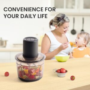 Olayks Electric Food Processor, Small Electric Food Chopper for Baby Food, Vegetables, Meat, Fruits, Nuts, 5 Cup Food Chopper with 2 Speed