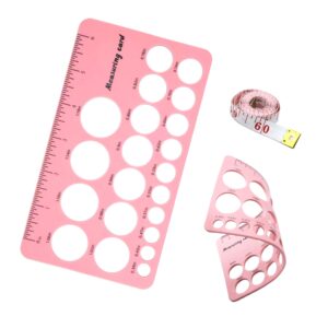 Nipple Ruler for New Mom Gift, Nipple Rulers Flange Sizing Measurement Tool, Silicone & Soft Flange Size Measure for Nipples, Breast Flange Measuring Tool with Inches and MM, Breast Pump Sizing Tool