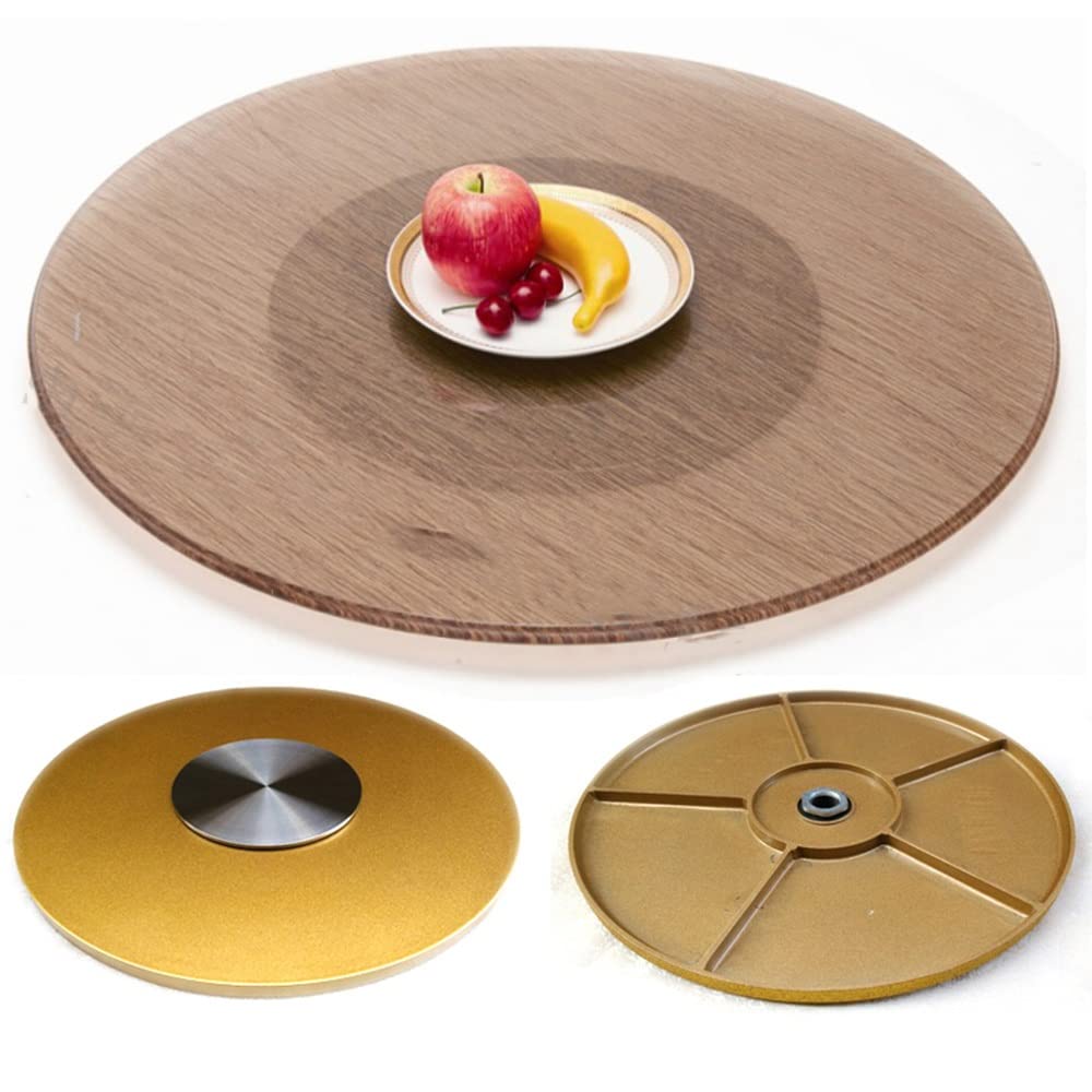 THIKK Tabletop Lazy Susan Turntable, Round Glass Turntable, 360° Smooth Rotating Serving Plate, Restaurant Serving Plate, Hotel Display Serving Tray (Size : 90cm/36in)