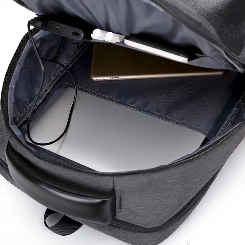 Jkzvicis 16in laptop bag,Black Backpack with USB Charging Port，Travel Laptop Bag,Backpack for Laptop,Lightweight and Waterproof, Unisex Shoulder Laptop Bag，Travel bag
