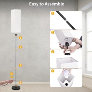 Duheypo Floor Lamps for Living Room, Floor Lamp with Remote Control, Modern Standing Lamp for Bedroom Stepless Dimmable 12W Floor Lamp, 3000k-6500k Elegant Tall Lamps for Living Room Bedroom