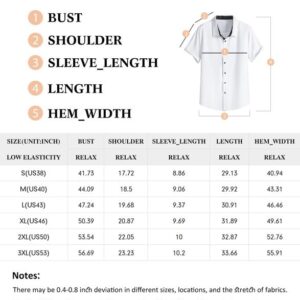 JMIERR Men's Casual Button Down Shirts Wrinkle-Free Short Sleeve Business Muscle Slim Fit Non Iron Dress Shirt for Men, XL, Olive Green