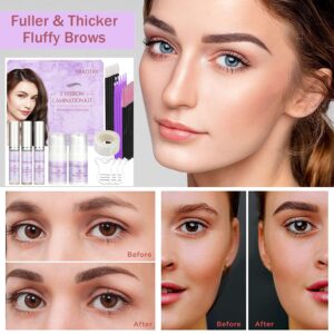 Eyebrow Lamination Kit - Instant Brow Lamination Kit DIY at Home, Professional Eyebrow Lamination,Eyebrow Perm Kit & Eyebrow Lift Kit Easy to Use,Fuller Thicker & Fluffy Brows Lasts Up to 6 weeks