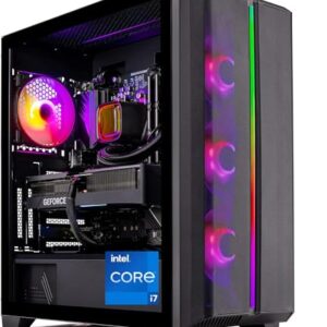 Skytech Gaming Siege Gaming PC Desktop – Intel Core i7 13700F 2.1 GHz, NVIDIA RTX 4060 Ti, 1TB NVME SSD, 32GB DDR5 RAM RGB, 650W Gold PSU, 360mm AIO, 11AC Wi-Fi, Windows 11 Home 64-bit