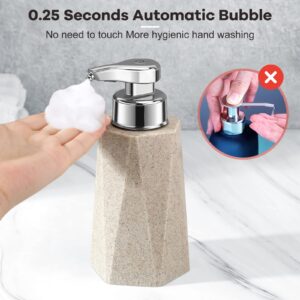 Automatic Foaming Soap Dispenser(1 Pack)+ Versatile 7.4" Silicone Resin Tray(1 Pack)