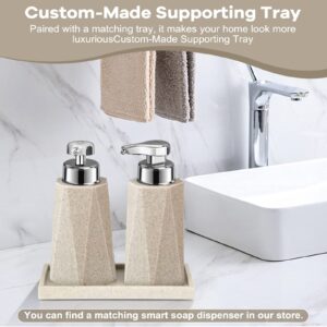 Automatic Foaming Soap Dispenser(1 Pack)+ Versatile 7.4" Silicone Resin Tray(1 Pack)