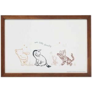 disney winnie the pooh our little family framed wood wall decor - adorable winnie the pooh wall art for home decor