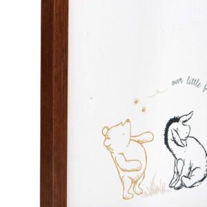 Disney Winnie the Pooh Our Little Family Framed Wood Wall Decor - Adorable Winnie the Pooh Wall Art for Home Decor