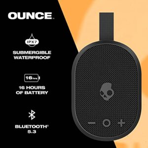 Skullcandy Ounce Wireless Bluetooth Speaker - IPX7 Waterproof Mini Portable Speaker with 16 Hour Battery, Downward Firing Passive Radiator, and Ballistic Nylon Carry Strap