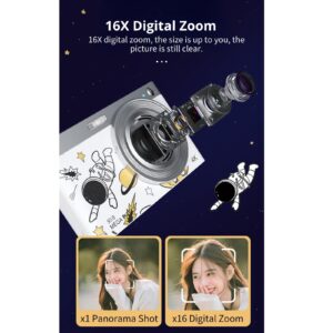 Digital Camera for Photography, 50MP 16X Digital Zoom Vlogging Camera Built in Fill Light, 2.88in IPS Screen, HD 4K Pocket Camera for Teens, Kids, Beginners