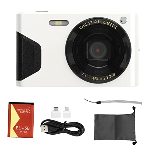 Digital Camera, 1080P 30MP 8X Zoom Photography Digital Camera Built in Fill Light, 2.7 in LCD Screen, Easy to Use Pocket Camera for Recording The Good Moments of Life