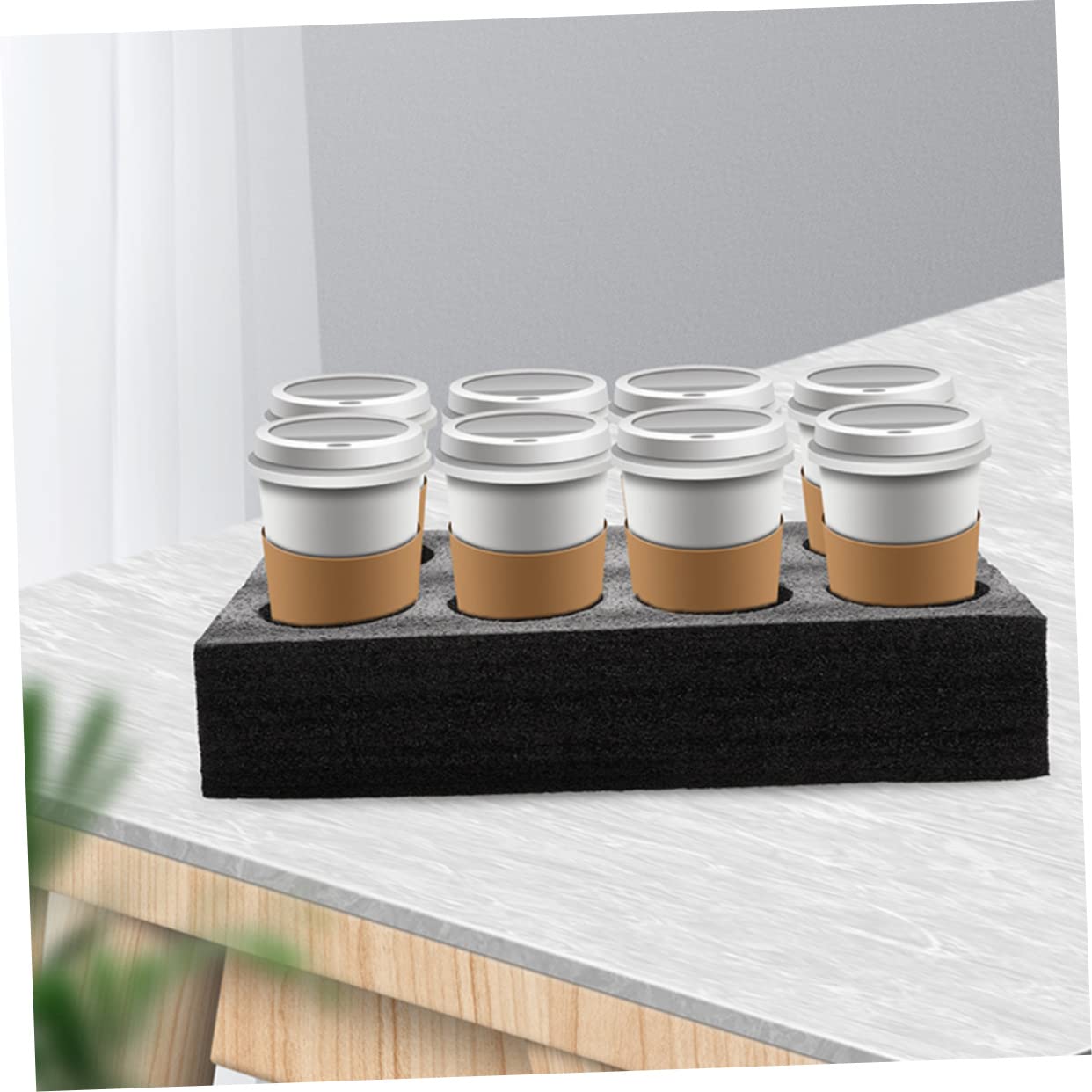 LABRIMP 2pcs Pearl Cotton Cup Holder Drink Carrier Tray Coffee Cup Bottle Carrier Coffee Cup Holders Car Cup Holders Coffee Tray Milk Tea Packing Tray Fixture Epe Pearl Cotton Foam Drinks