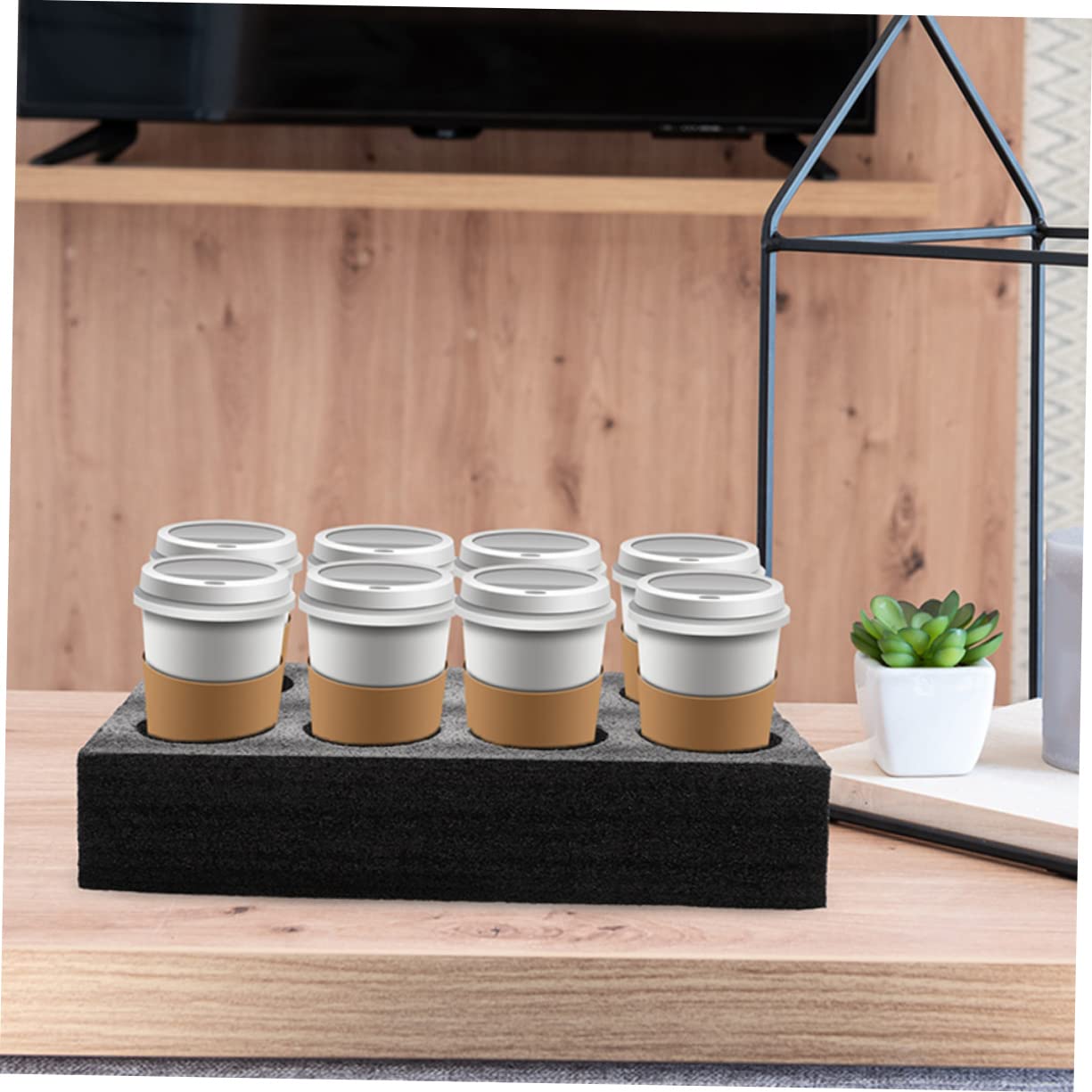 LABRIMP 2pcs Pearl Cotton Cup Holder Drink Carrier Tray Coffee Cup Bottle Carrier Coffee Cup Holders Car Cup Holders Coffee Tray Milk Tea Packing Tray Fixture Epe Pearl Cotton Foam Drinks