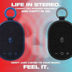 Skullcandy Kilo Wireless Bluetooth Speaker - IPX7 Waterproof Mini Bluetooth Speaker with 24 Hour Battery, Downward Firing Passive Radiator, and True Wireless Pairing - Perfect for Outdoor