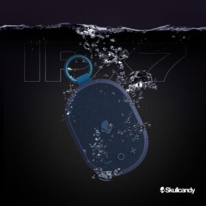 Skullcandy Kilo Wireless Bluetooth Speaker - IPX7 Waterproof Mini Bluetooth Speaker with 24 Hour Battery, Downward Firing Passive Radiator, and True Wireless Pairing - Perfect for Outdoor