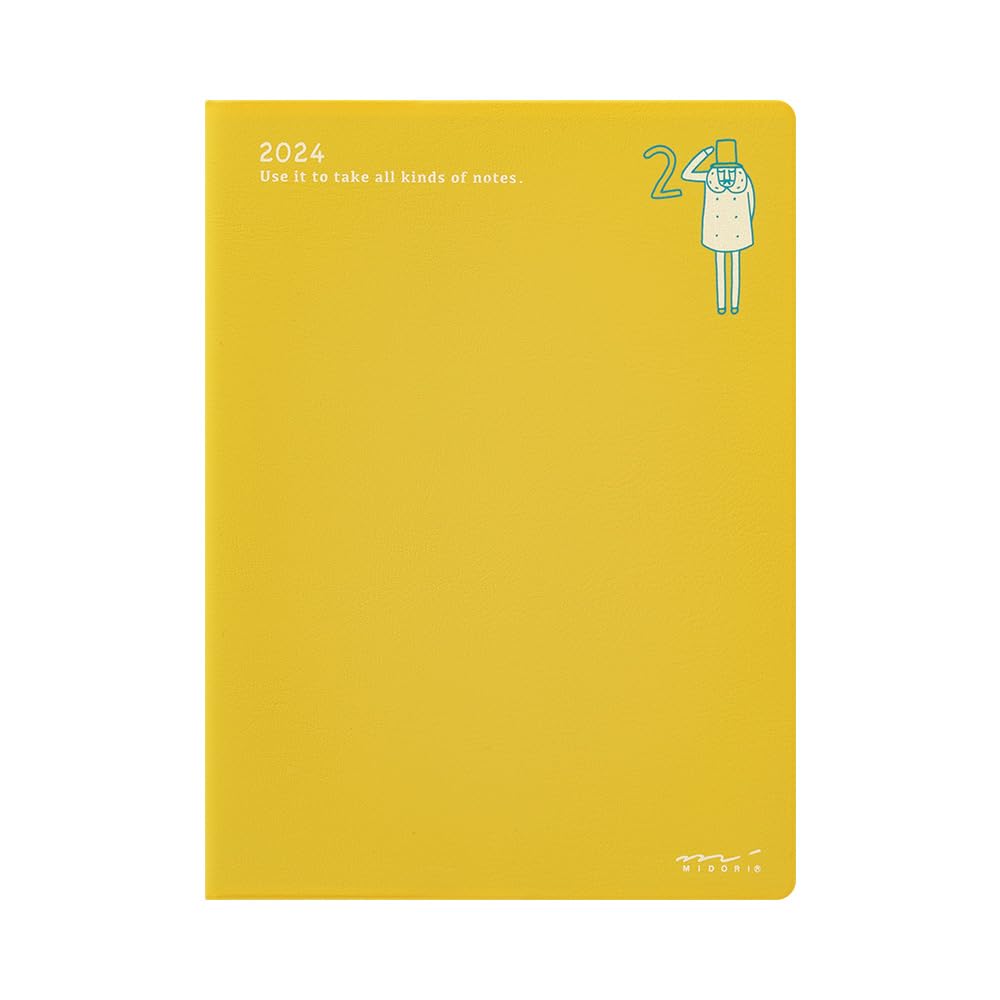 Midori Pocket Diary 22251006 Weekly Planner, 2024, A6, Clover Pattern, Starts January 2024 (Uncle Pattern (Monthly))