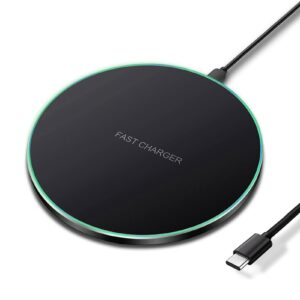 wireless charger 20w max fast wireless charging pad compatible with iphone 11, 12, 13, 14 15 pro/pro max,xs, xs max, xr, 8 plus, air pods pro/3/2; for samsung galaxy/note, galaxy buds (black)