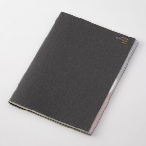 Midori 22262006 Double Schedule Notebook, 2024, B6, Monthly, Black (Starts October 2023) (black)