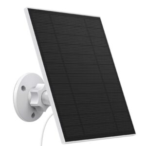 solar panel charger for arlo,solar panel for arlo pro 5s 2k,pro 4,pro 3,floodlight,ultra 2,ultra,go 2,5w ip65 waterproof solar panel charger for arlo,9.84ft charging cable,360°wall mount(1pack)