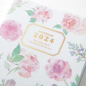 Midori Pocket Diary 22256006 Weekly Planner, 2024, B6, Cat Pattern, Starts January 2024 (country time floral pattern)