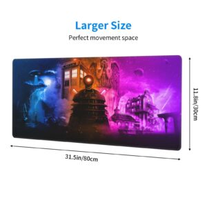 Mouse Pad 11.8x31.5 Protector Anime Rectangle Waterproof Oversized Dining Table Mat Gaming Non-Slip Rubber Mat