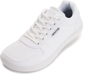 whitin women's barefoot sneakers wide toe box casual minimalist minimus zero drop sole shoes size 9 walking athletic training white 40