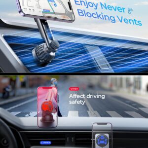 LISEN for Magsafe Car Mount Charger iPhone 15,15W Wireless Car Charger Mount,Magnetic Air Vent Car Phone Holder,with Fast Car Charger and Cable for iPhone 15/Pro/Plus/Pro Max/iPhone 14/13/12 Series