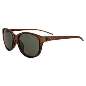 islander eyes gili polarized sunglasses retro style brown frame w/grey lens