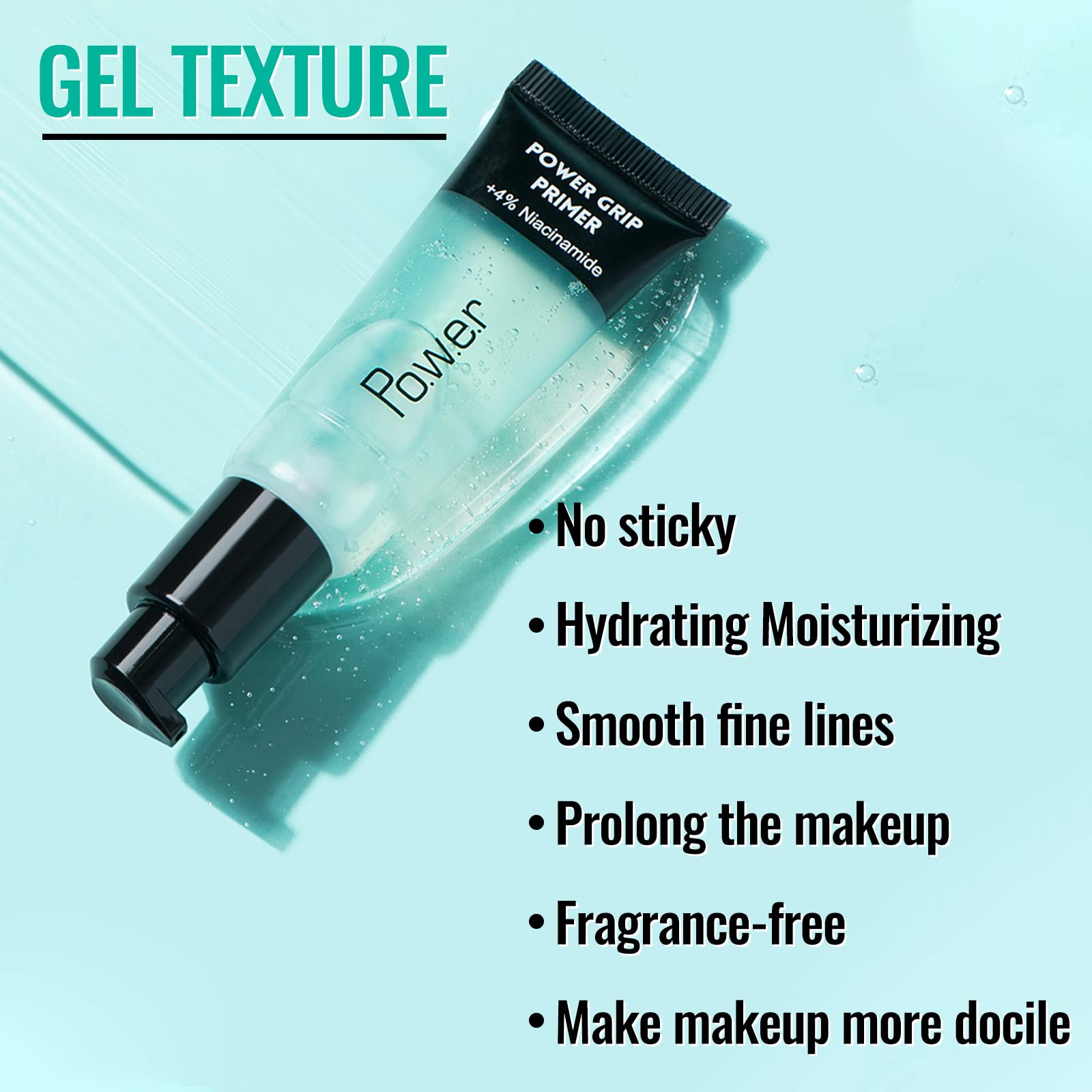 Erinde Power Grip Primer, Hydrating Face Primer Gel, Perfect Base Face Primer for Wrinkles, Long-Wear Foundation Face Primer, Moisturizes Smooth Skin, Gripping Makeup, Ideal for All Skin Types