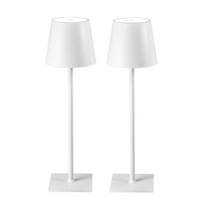 chloranthus 2 pack cordless table lamps, 3 colors stepless dimming, 5000mah rechargeable battery led desk lamp for bedroom/couple dinner/desk/cafe/dining room/terrace