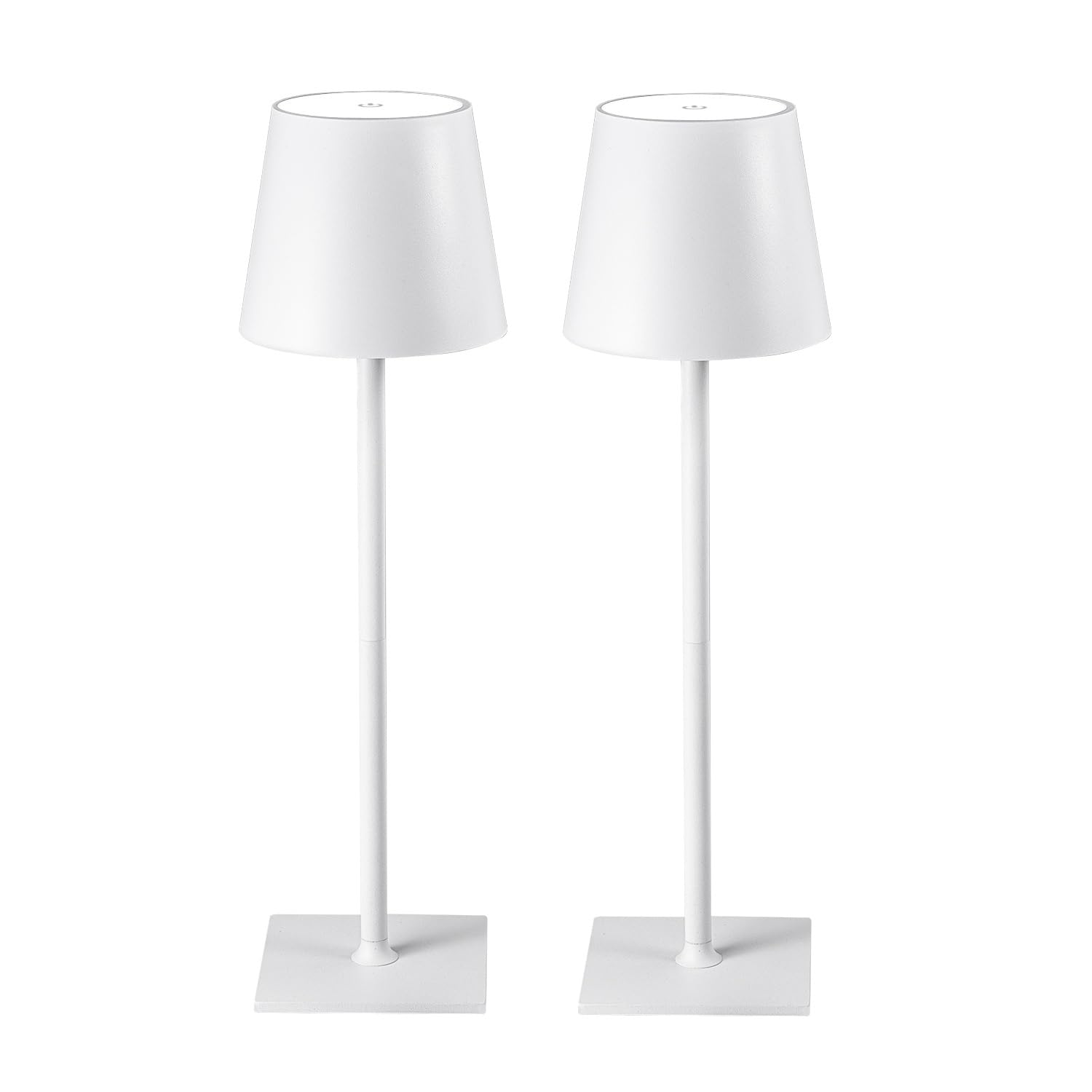 CHLORANTHUS 2 Pack Cordless Table Lamps, 3 Colors Stepless Dimming, 5000mAh Rechargeable Battery LED Desk Lamp for Bedroom/Couple Dinner/Desk/Cafe/Dining Room/Terrace