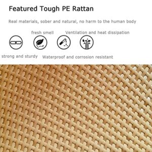 Rattan Woven Serving Tray Food Tray with Handles Luxury Floating Serving Tray Table Swimming Pool Floating Tray for Pool Serving for Wedding Photography Photo Shoot (Color : Khaki)