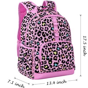 Choco Mocha 17inch Cheetah Backpack + Lunch Bag