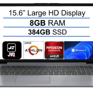 Lenovo 15.6" Laptop, IdeaPad, 8GB RAM, 384GB PCIe SSD, Wi-Fi 6 and Bluetooth 5.1, HDMI, SD Card Reader, 15.6" HD Anti-Glare Display, AMD Athlon Dual-core Processor, Windows 11 S, JVQ MP, Gray