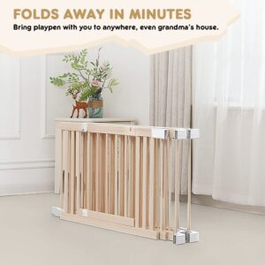 HARPPA Baby Gate Playpen Baby Fence for Babies and Toddlers Baby Play Yards for Play Area (60x73x24 inches)