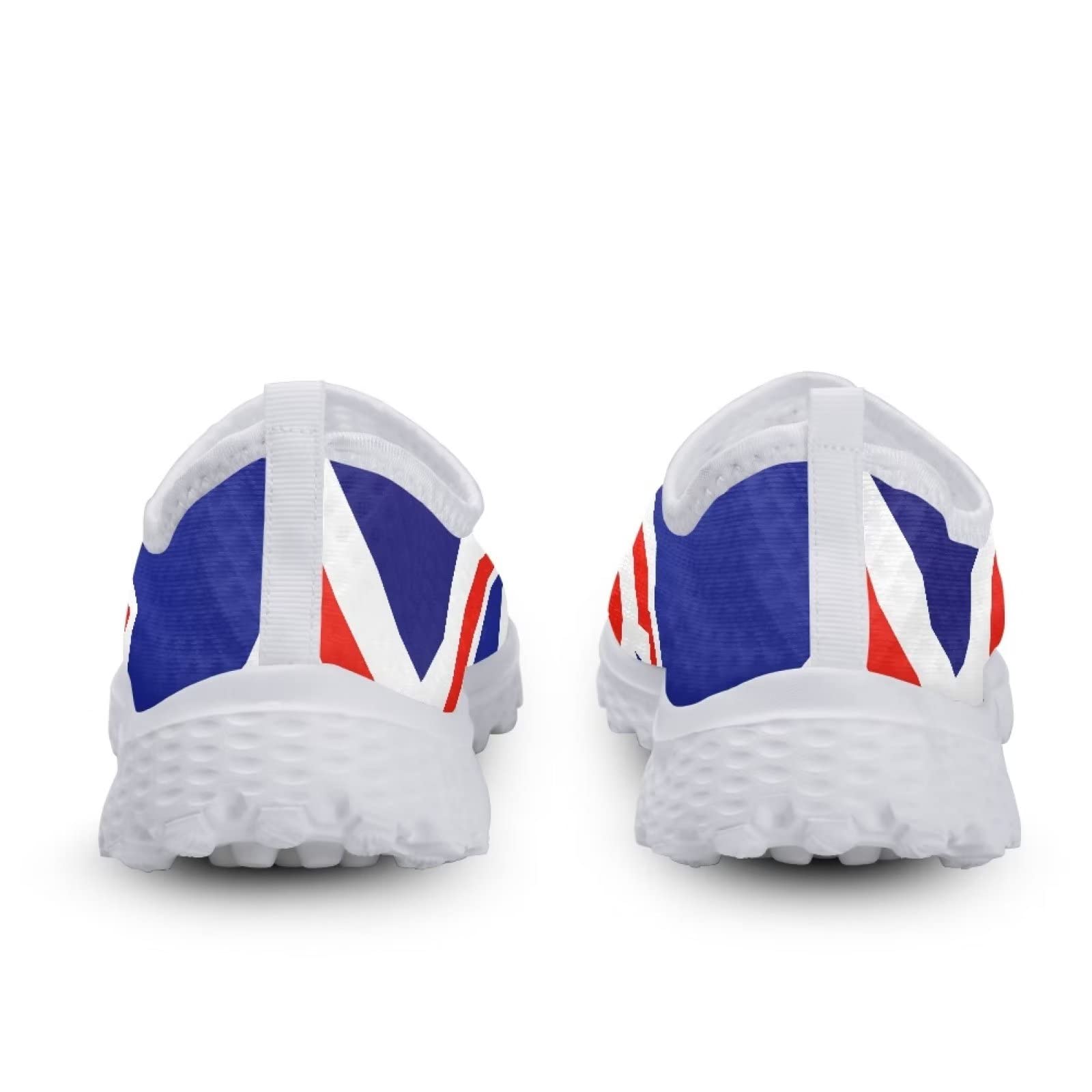 KEIAHUAN Women's Running Shoes Non Slip Athletic Tennis Shoes Sneakers Union Jack Bow Pattern Lightweight Breathable Mesh Knit Running Shoes