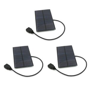 1.65w solar charger, 5.5v 300ma usb portable solar panel, waterproof solar phone charger for outdoor survival camping, solar bank for smart phone, 1pcs/3pcs