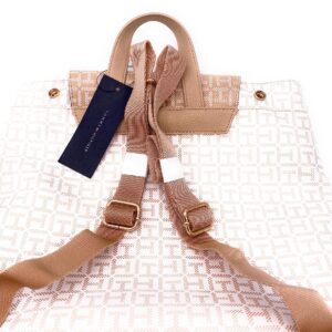 Tommy Hilfiger Laura II Flap Backpack Coated Square Monogram Fawn/Optic White/Optic White/Fawn One Size