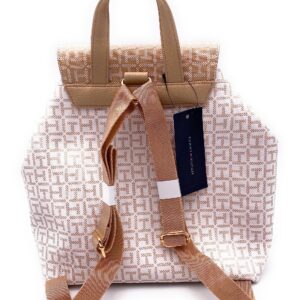 Tommy Hilfiger Laura II Flap Backpack Coated Square Monogram Fawn/Optic White/Optic White/Fawn One Size