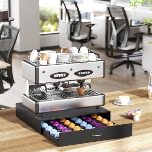 SZQINJI K Cup Holder Drawer 30 Pods Capacity, K Cup Organizer Coffee Pod Holder Compatible With Keurig K Cups for Nespresso VertuoLine/OriginalLine, Black