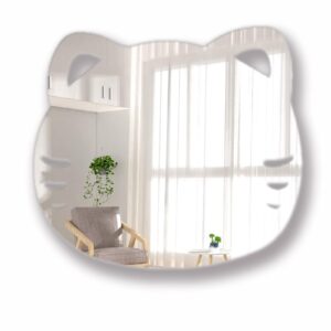 aooyaoo teen girl room decor mirror wall sticker cute aesthetic bedroom decor self adhesive mirrors wall decor acrylic mirror wall decorations for living room bedroom home bathroom decor