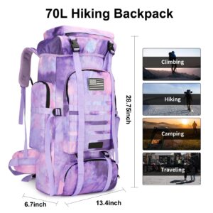 W WINTMING Hiking Backpack for Men 70L/100L Camping Backpack Military Rucksack Molle 3 Days Assault Pack for Climbing