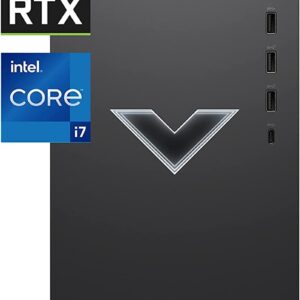 HP Victus 15L Gaming Desktop Computer, Intel Core i7-12700F(Up to 4.9GHz), NVIDIA GeForce RTX 2060 Super, 32GB RAM, 2TB PCIe SSD, WiFi 6, USB-A&C, Windows 11 Home, CUE Accessories